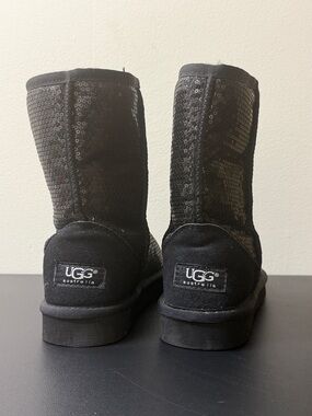 UGG Black Sequin Mid-Calf Boots
